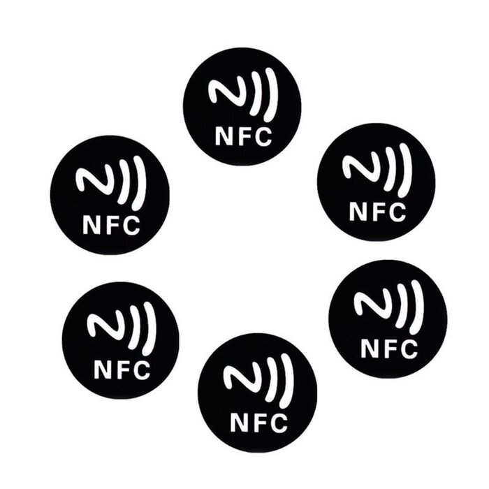 RISolutions NFC Ntag213 Tag NTAG 213 Metallic Label Badge Black paster, 1 g, Application: Check in