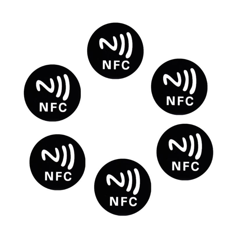 RISolutions NFC Ntag213 Tag NTAG 213 Metallic Label Badge Black paster, 1 g, Application: Check in