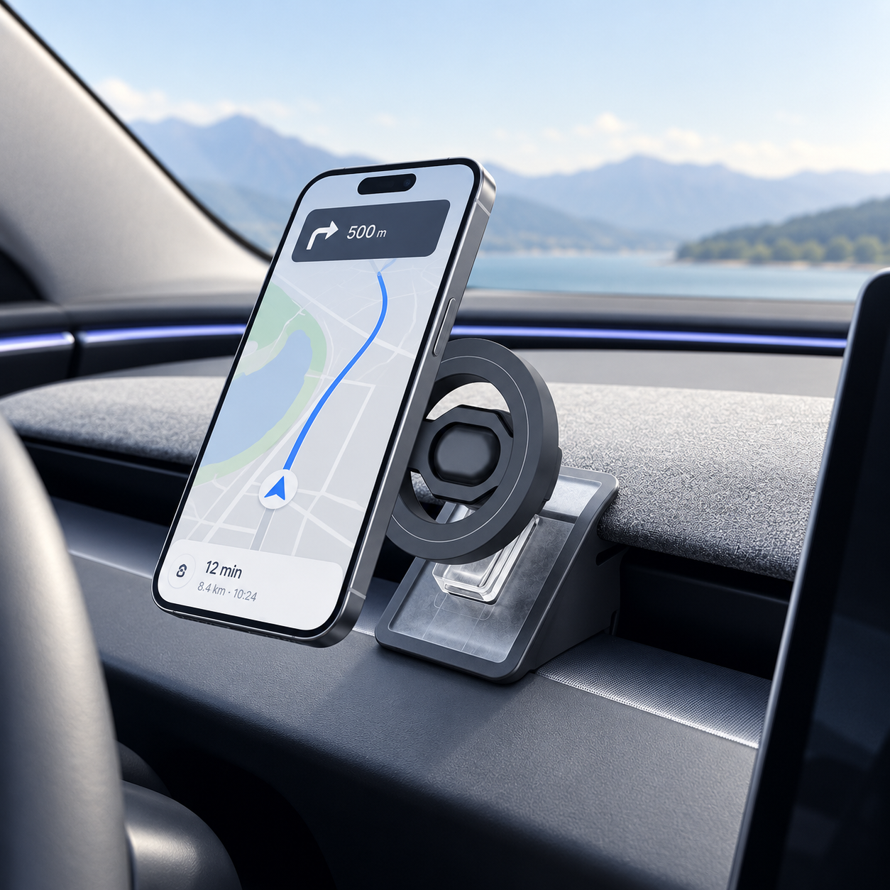 Supporto Magnetico Regolabile per Tesla Model 3 – Supporto Smartphone per Navigazione