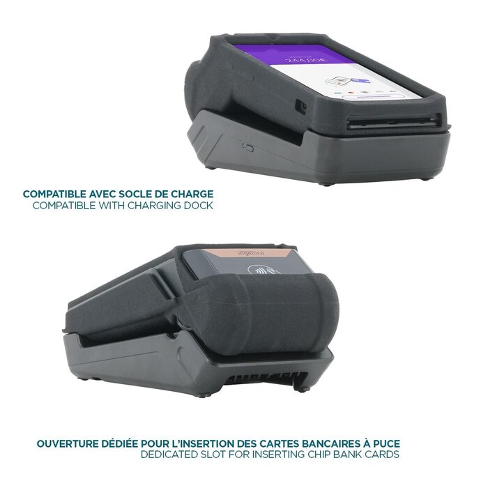 MOBILIS Coque de protection en silicone Mobilis pour terminal Ingenico DX 8000 en noir