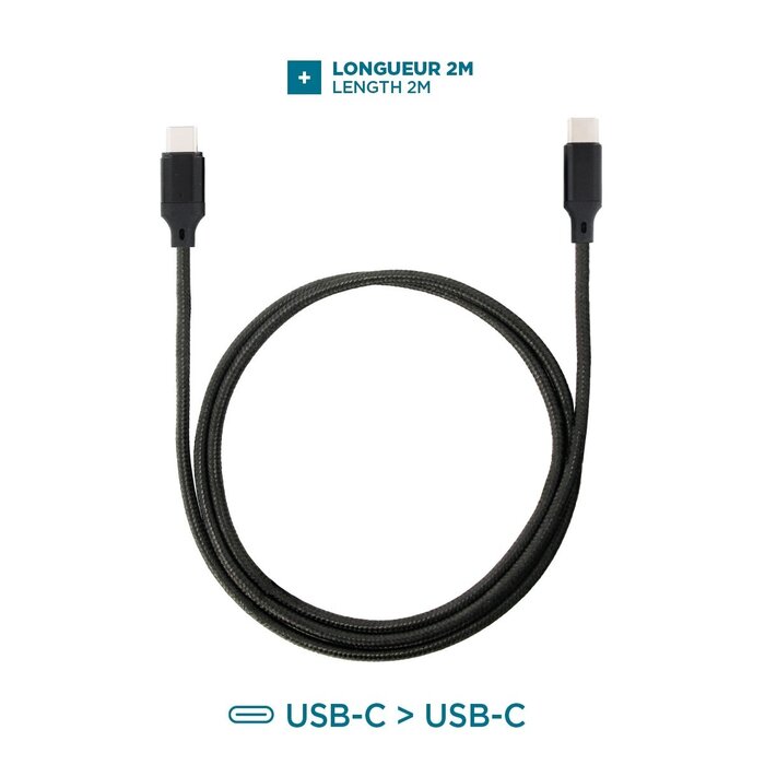 MOBILIS Câble USB-C magnétique de 2 mètres, puissance 60W - MOBILIS
