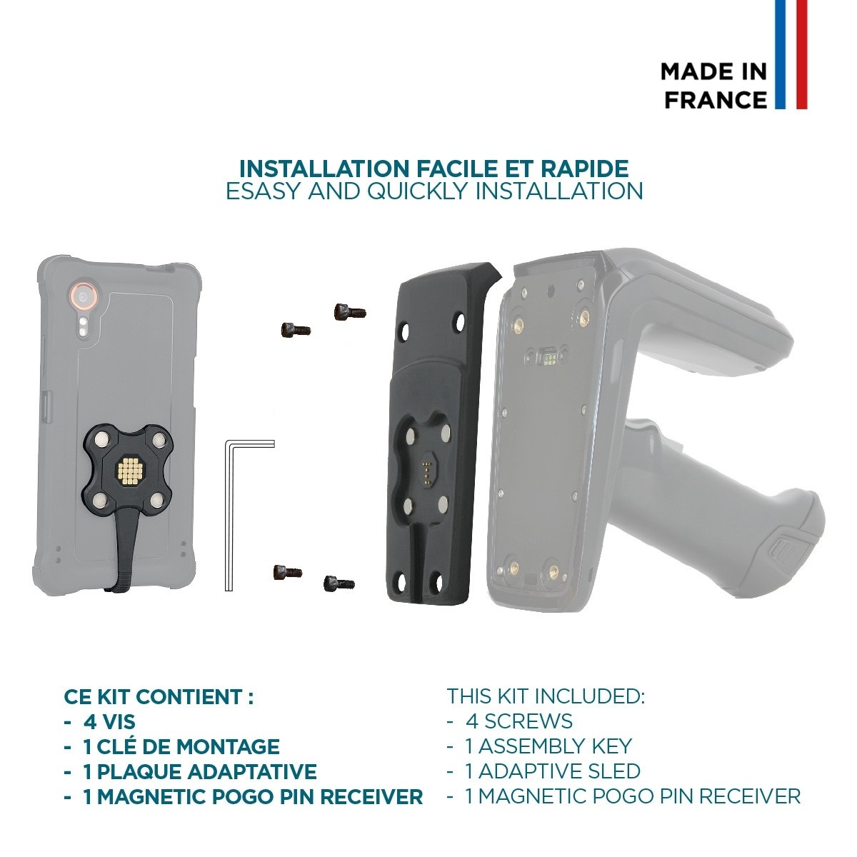 MOBILIS Energia Mobile Smart Pin Adapter für Zebra RFD40 Sled