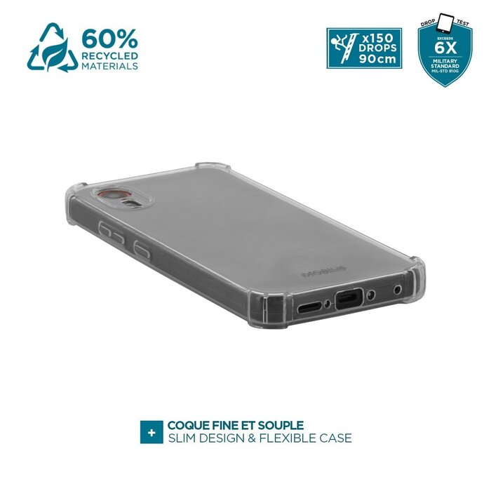 MOBILIS R Series Protective Case for Galaxy XCover 7 with Reinforced Corners - Transparent