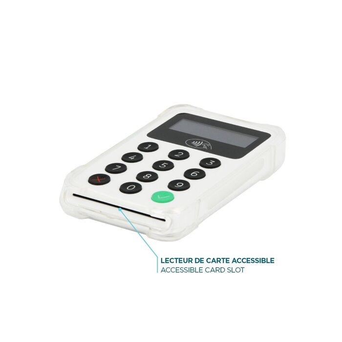 MOBILIS R Series Protective Case with Reinforced Corners for Zettle Reader 2 - Transparent