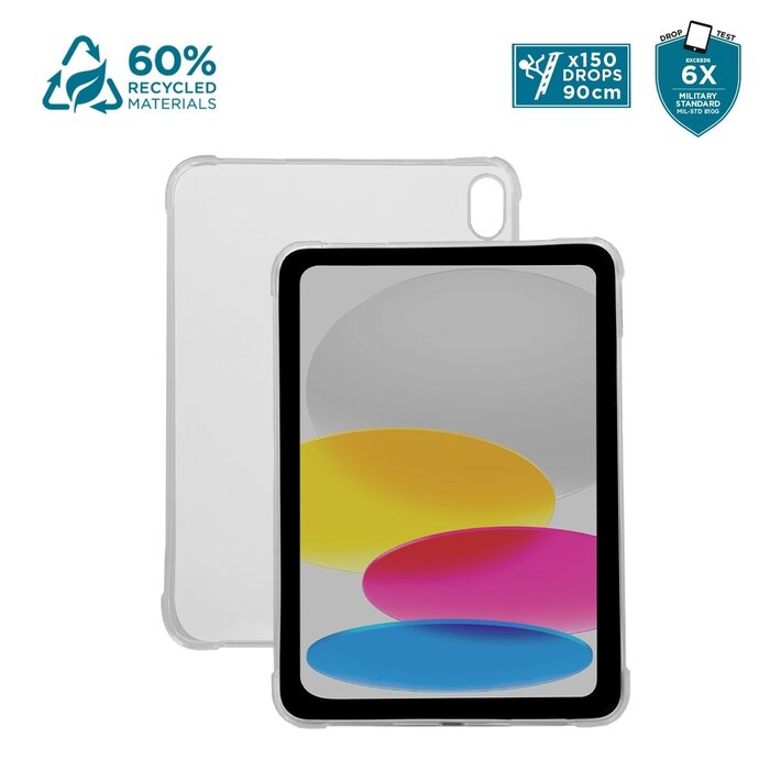 MOBILIS R Series Protective Case with Reinforced Corners for iPad 10.9'' (10th Gen) - Transparent