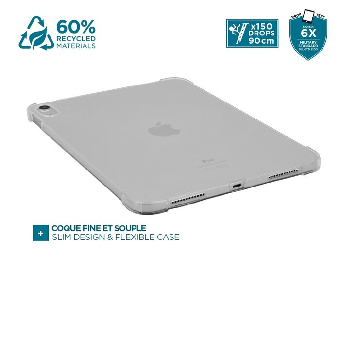 MOBILIS R Series Protective Case with Reinforced Corners for iPad 10.9'' (10th Gen) - Transparent