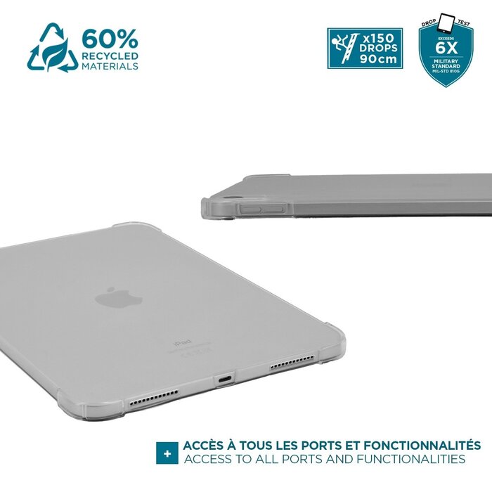 MOBILIS Funda protectora R Series para iPad 10.9'' (10ª generación) con esquinas reforzadas - Transparente