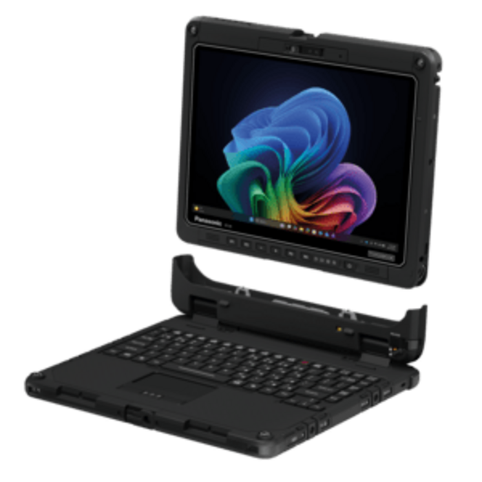 PANASONIC Panasonic TOUGHBOOK 34, 12,4" robustes 2-in-1 Tablet, Intel Core Ultra 5, 16 GB RAM, 512 GB SSD, Windows 11 Pro, QWERTZ-Hintergrundbeleuchtung, IP66