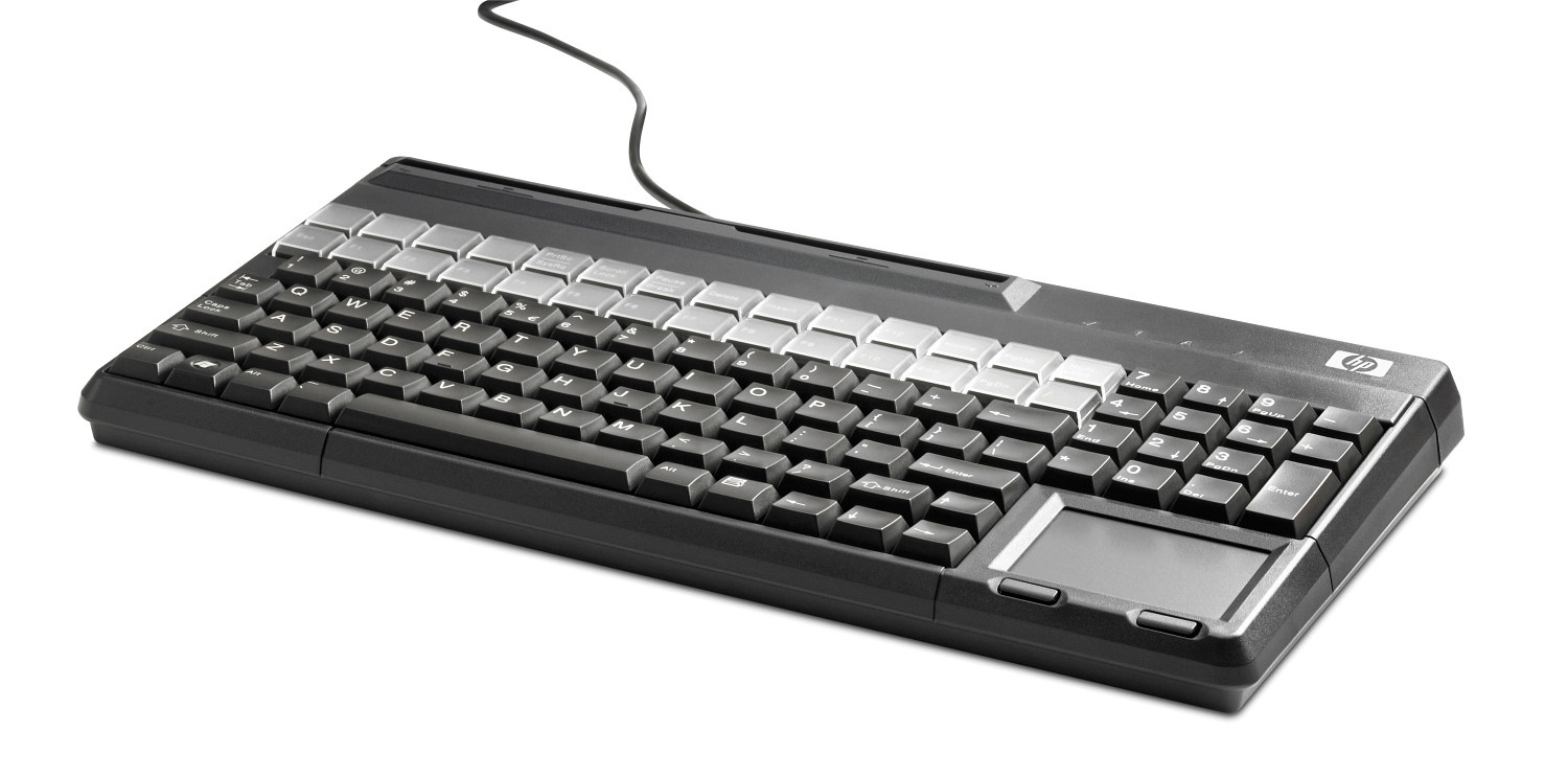 Clavier POS HP avec lecteur de bande magnétique (MSR) pour Belgique - Localisation anglaise