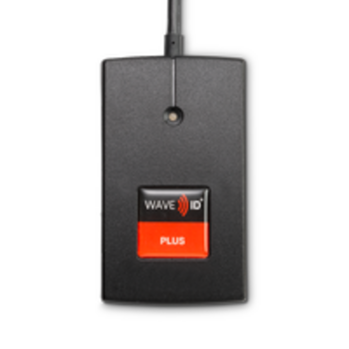 WAVE ID Plus SDK Oberflächenmontage IP67 Schwarz USB Virtueller COM Leser - Modell KT-805W2BK0-IP67 von RF IDEAS