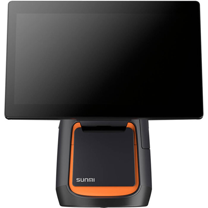 SUNMI SUNMI T2s POS-Terminal mit SUNMI OS A9.0, 15,6" Monochrombildschirm, 4GB RAM + 64GB Speicher, 80mm Thermodrucker, WLAN, UK-Netzadapter