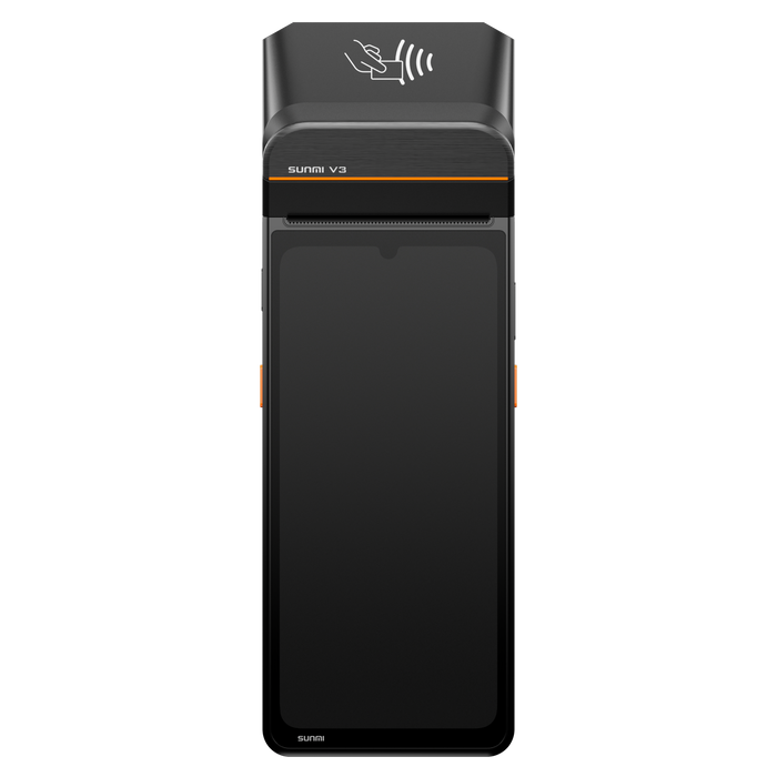 SUNMI SUNMI V3 POS-Terminal mit SUNMI OS, A13 Prozessor, 6,75" Display, 3GB RAM, 32GB Speicher, 8MP Rückkamera, 2D Scanner SS1104 und 58mm Thermodrucker