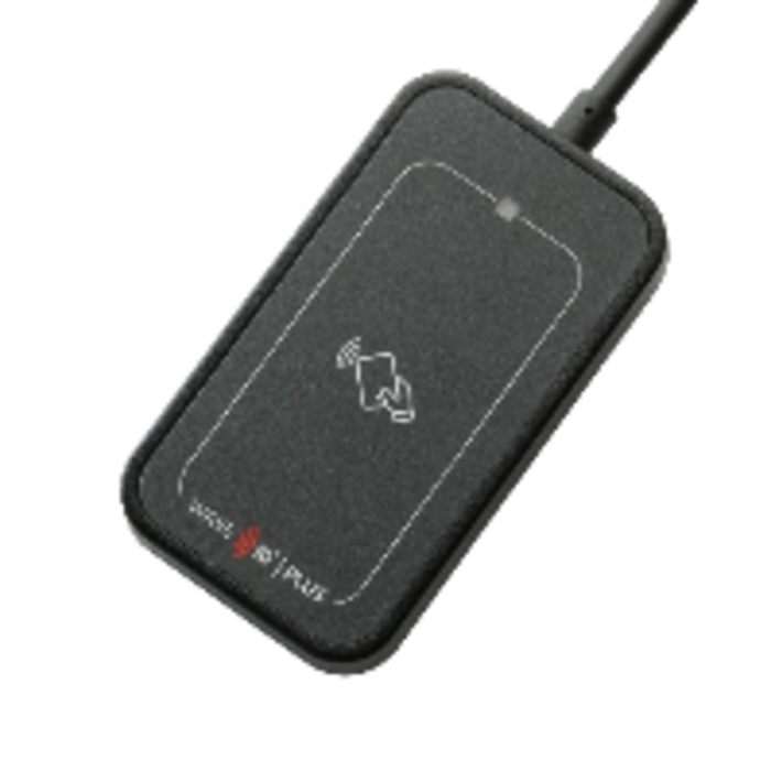 Virtueller WAVE ID Plus Mini Leser mit iCLASS SE & Seos schwarz 6 Zoll RF IDEAS RDR-80031BK0-C06