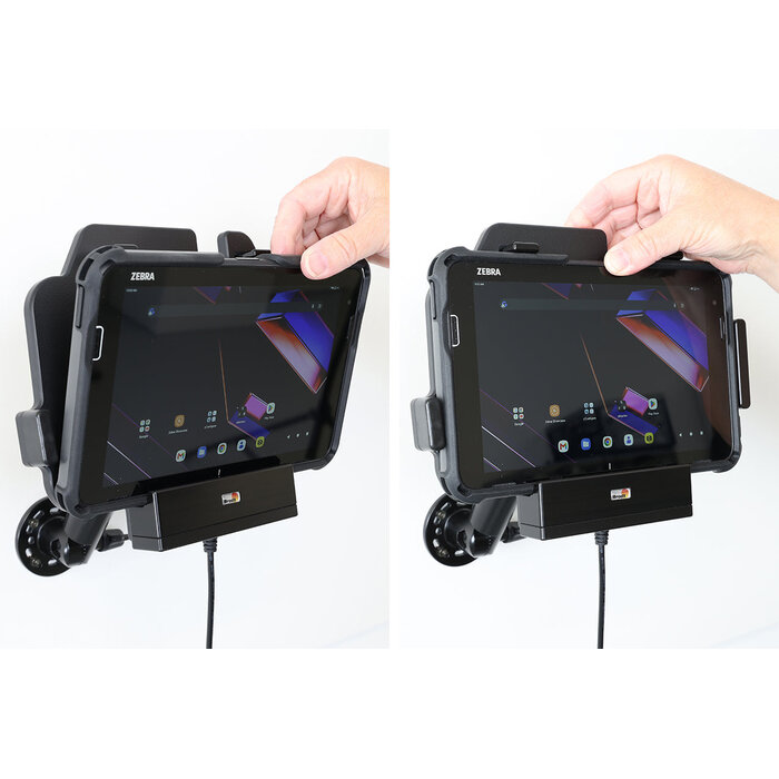 BRODIT Active Mount with Cigarette Lighter Plug compatible with Zebra ET401 8'