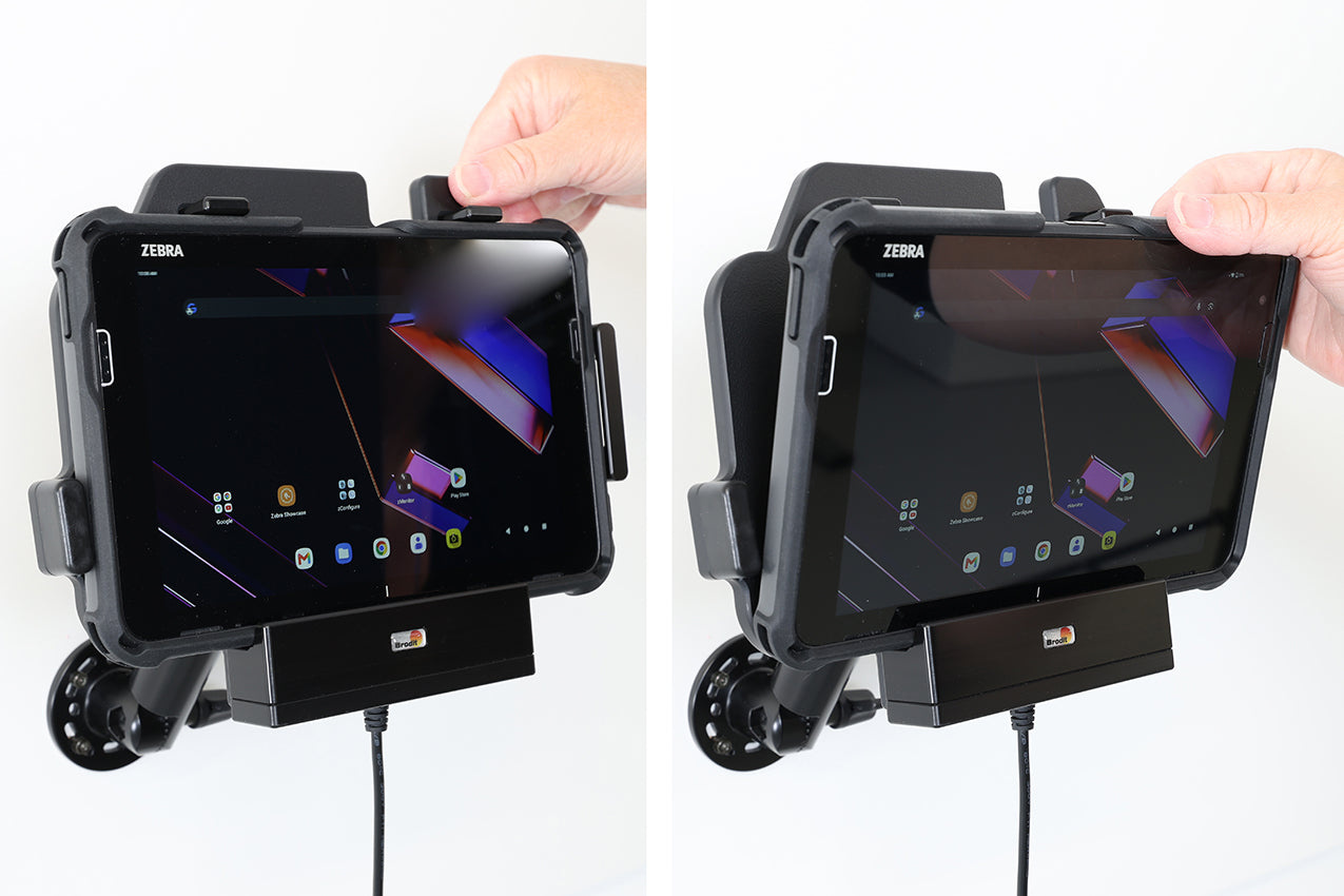 BRODIT Supporto attivo con spina accendisigari compatibile con Zebra ET401 8'