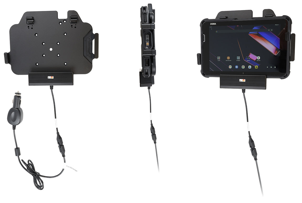 BRODIT Supporto attivo con spina accendisigari compatibile con Zebra ET401 8'