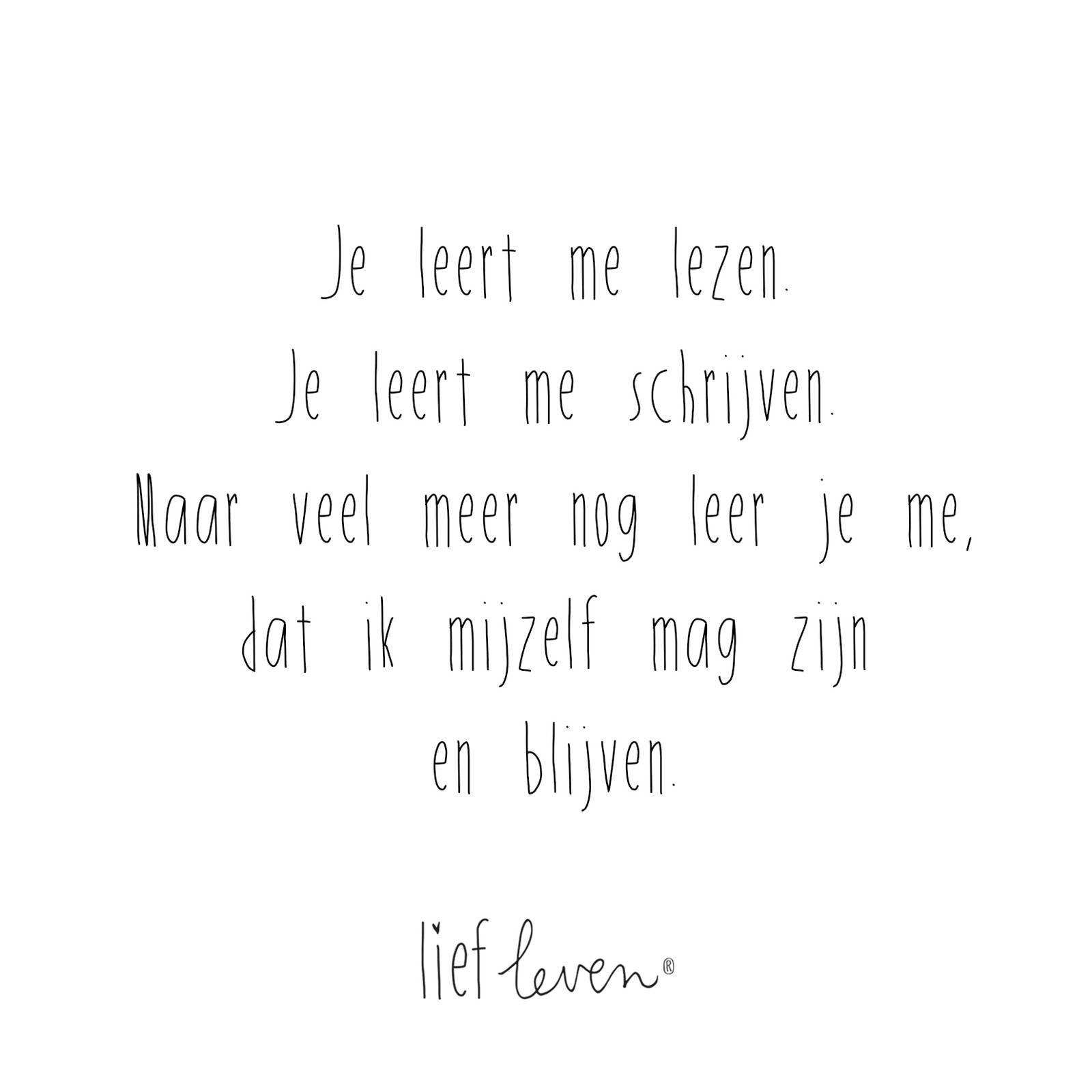 Mini poster • Je leert me lezen