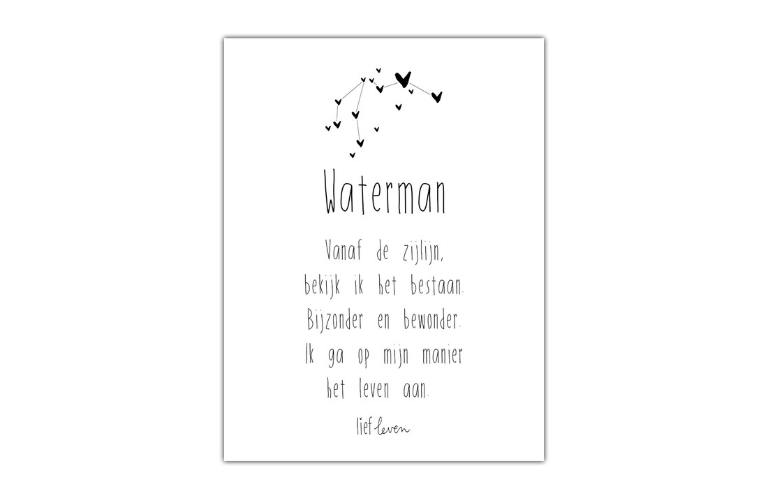 Mini Poster • sterrenbeeld Waterman