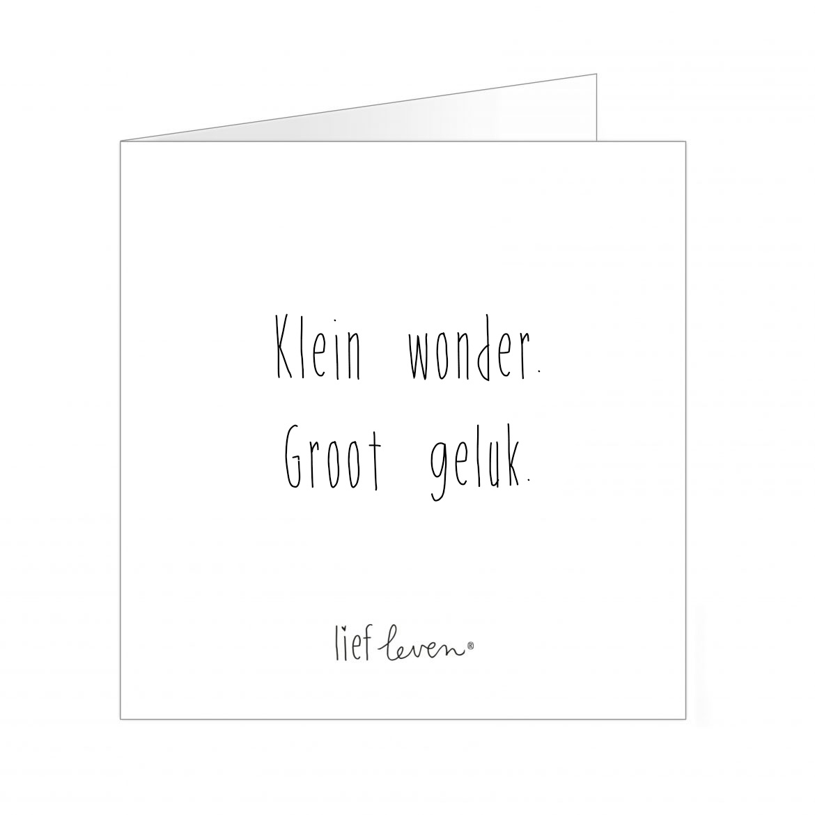 Wenskaart • Klein wonder. Groot geluk.