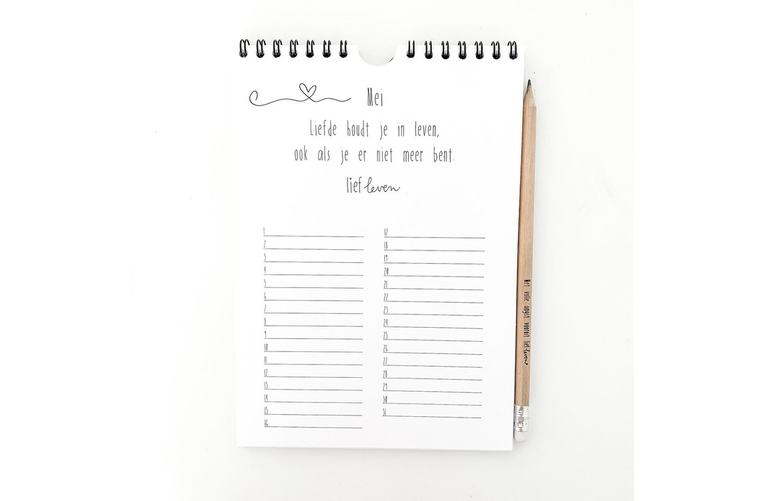 Lichtjes kalender • herdenken van dierbaren