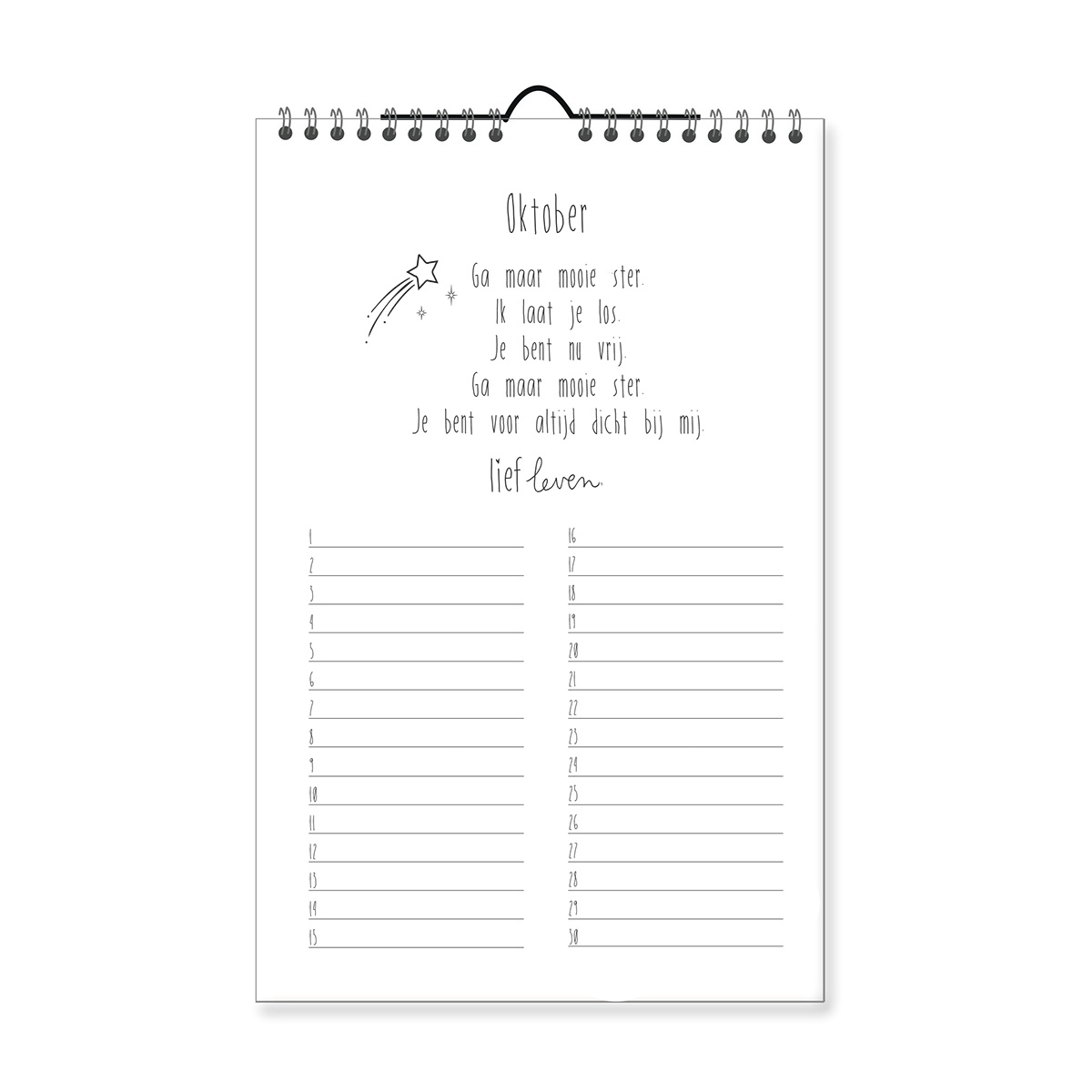 Lichtjes kalender • herdenken van dierbaren