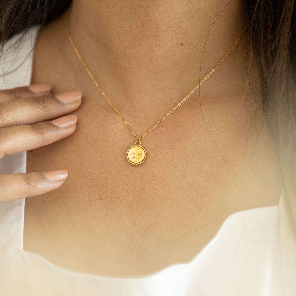 Ketting roestvrijstaal 'Be like sunshine' Lief Leven Lief Leven