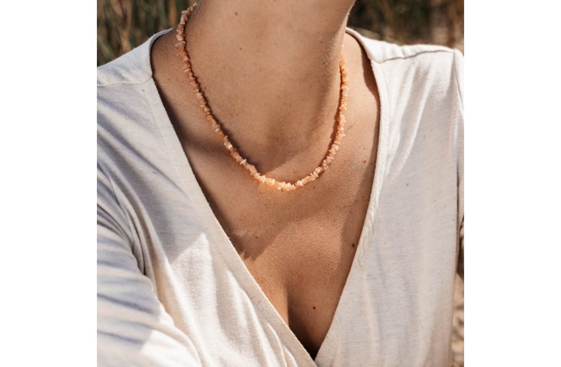 Ketting Maansteen oranje • Vrouwelijke energie
