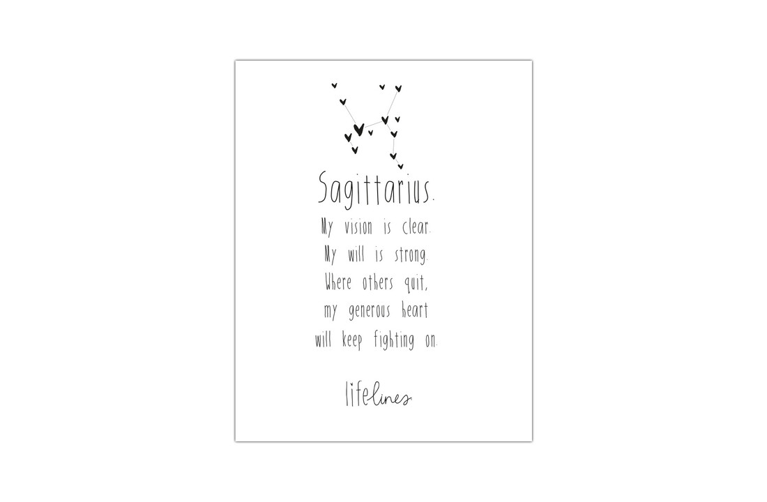 Mini Poster • sterrenbeeld Sagittarius - Engels