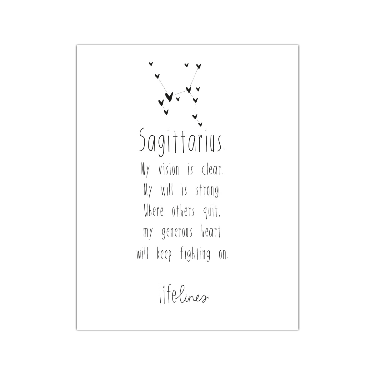 Mini Poster • sterrenbeeld Sagittarius - Engels