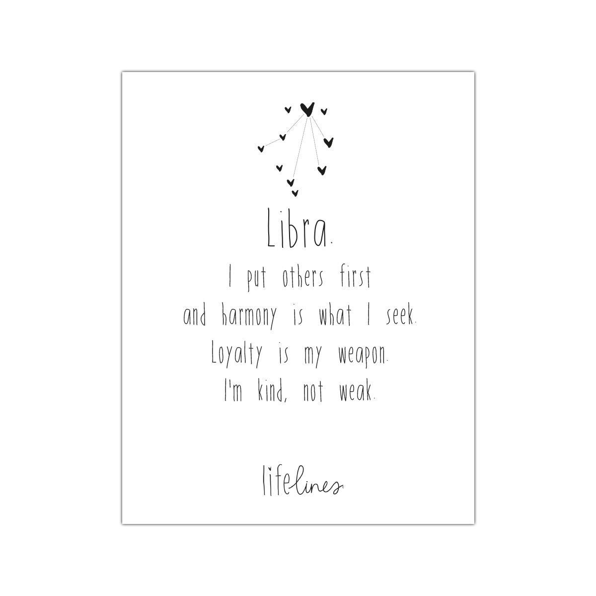 Mini Poster • Sterrenbeeld Libra - Engels