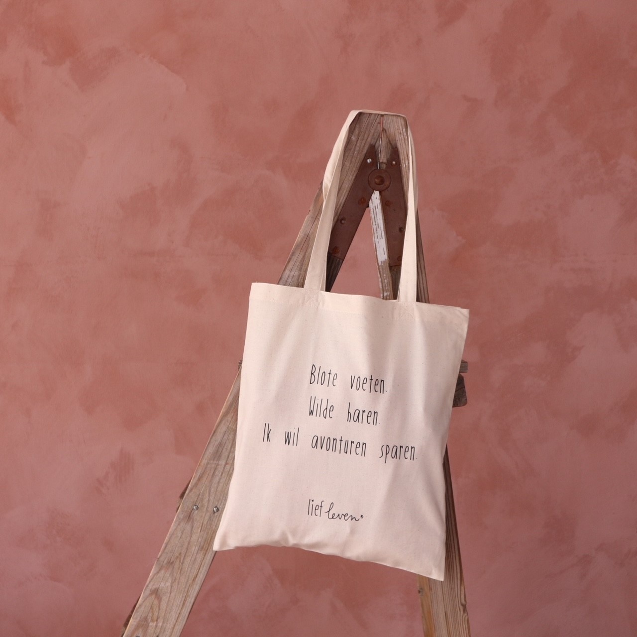 Lief Leven | Canvas Tas - Blote voeten. Wilde haren.