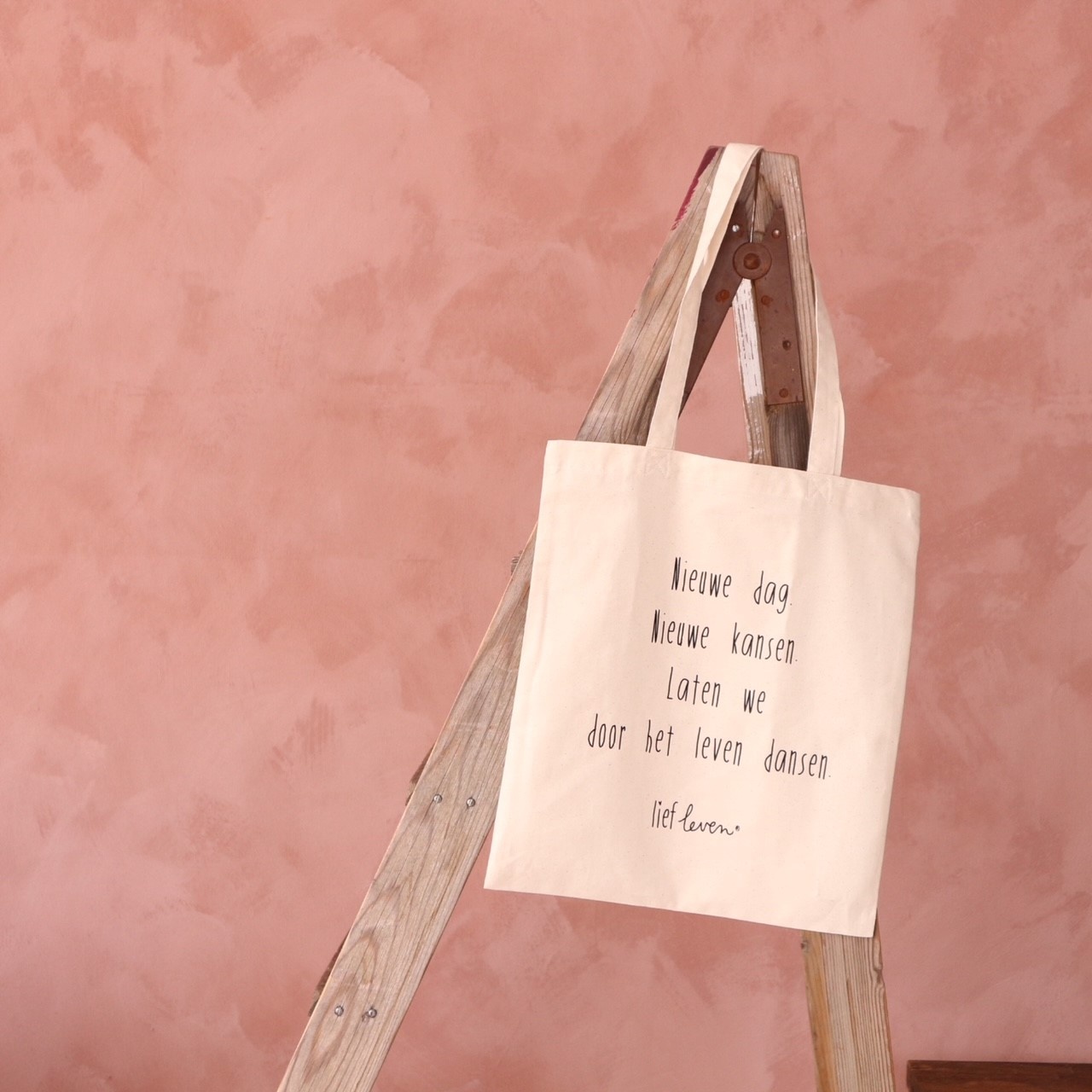 Lief Leven | Canvas Tas - Nieuwe dag. Nieuwe kansen