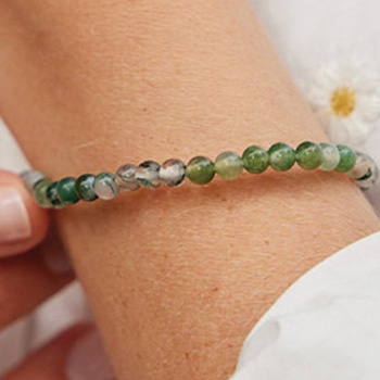 Armband 4mm • Agaat mos