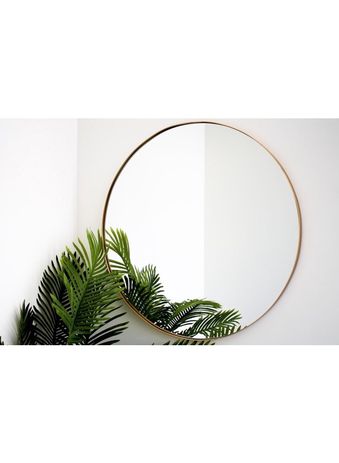 HV Round mirror 80 cm. gold