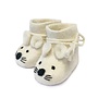 Babyslofjes van vilt "muis" wit