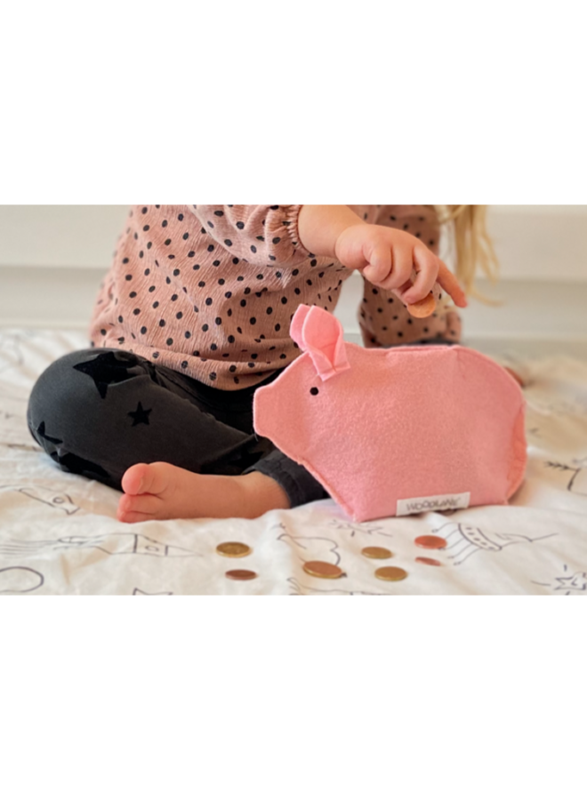 Recycled money box - Grey piggy bank