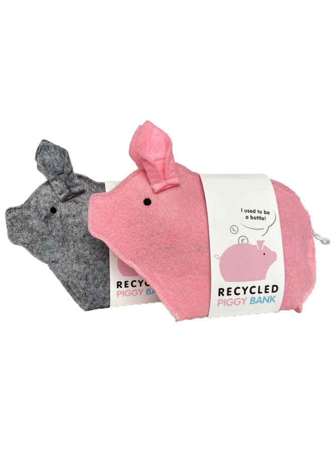 Recycled money box - Grey piggy bank