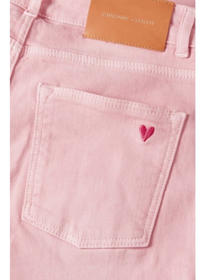 Eva Wide Leg Trousers Denim Pink 