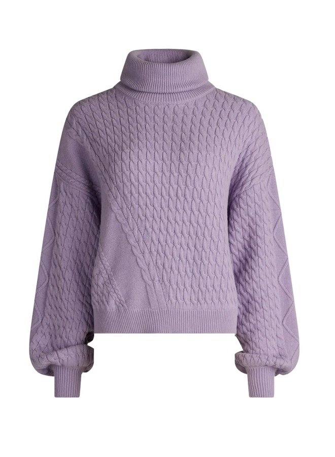 Recycled Wool Mix Rerik Sweater  - Dahlia Purple