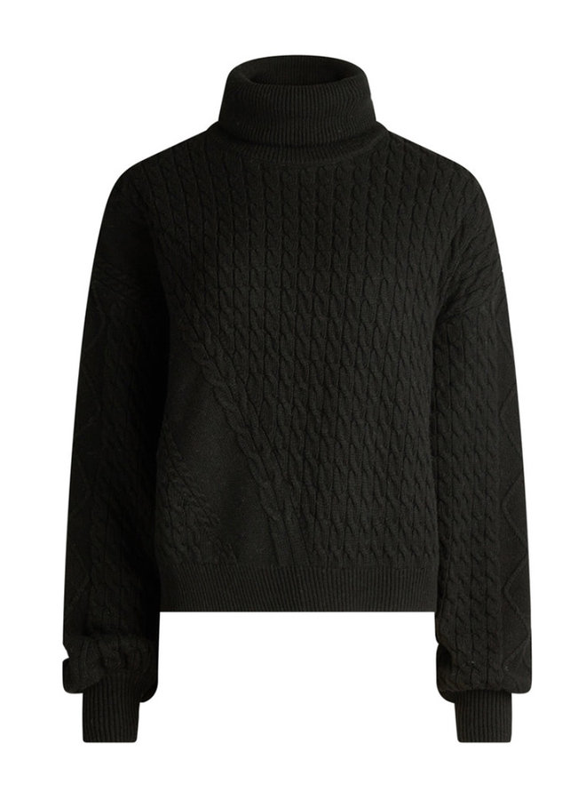 Recycled Wool Mix Rerik Sweater  - Black