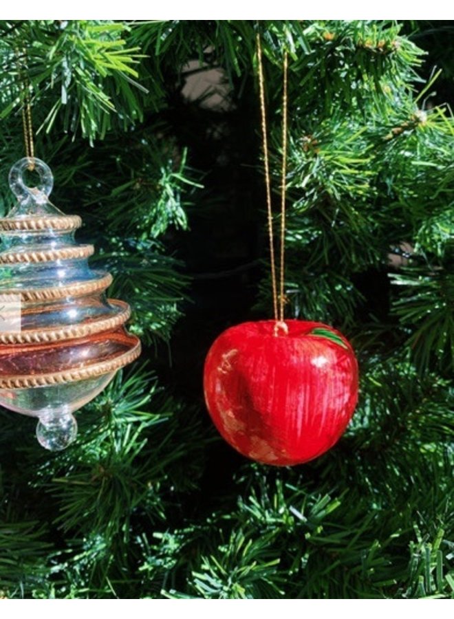 Handpainted apple ornament Anna+Nina