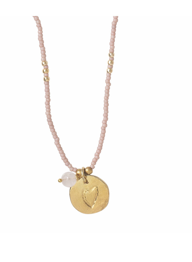 Copy of Timeless Rose Quartz Gold Necklace