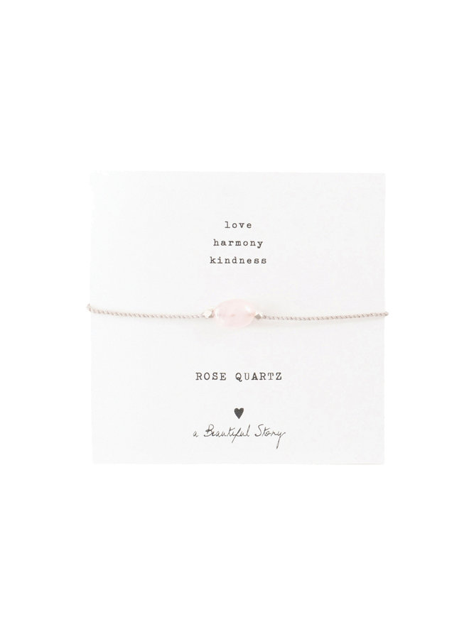 Gemstone card Rose Quartz A Beautiful Story
