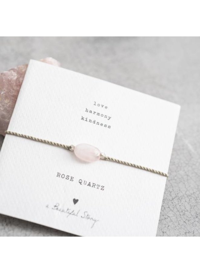 Gemstone card Rose Quartz A Beautiful Story
