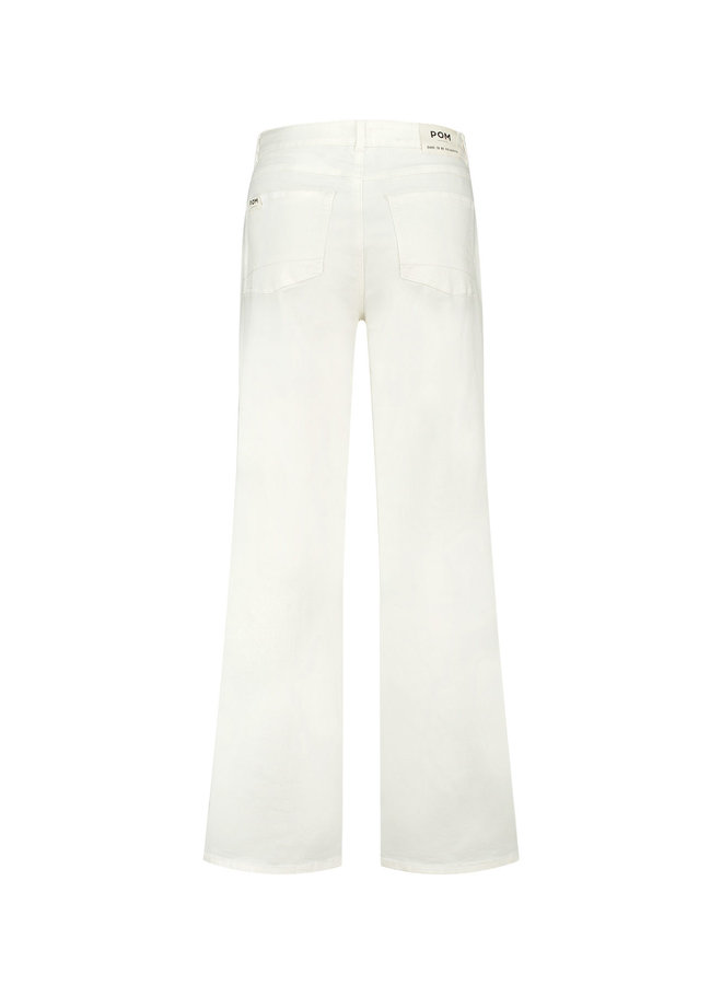 Jeans Wide Leg Summer Ivory White - Pom Amsterdam