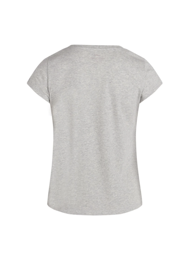 Organic Jersey Teasy Tee  - Light Grey Melange