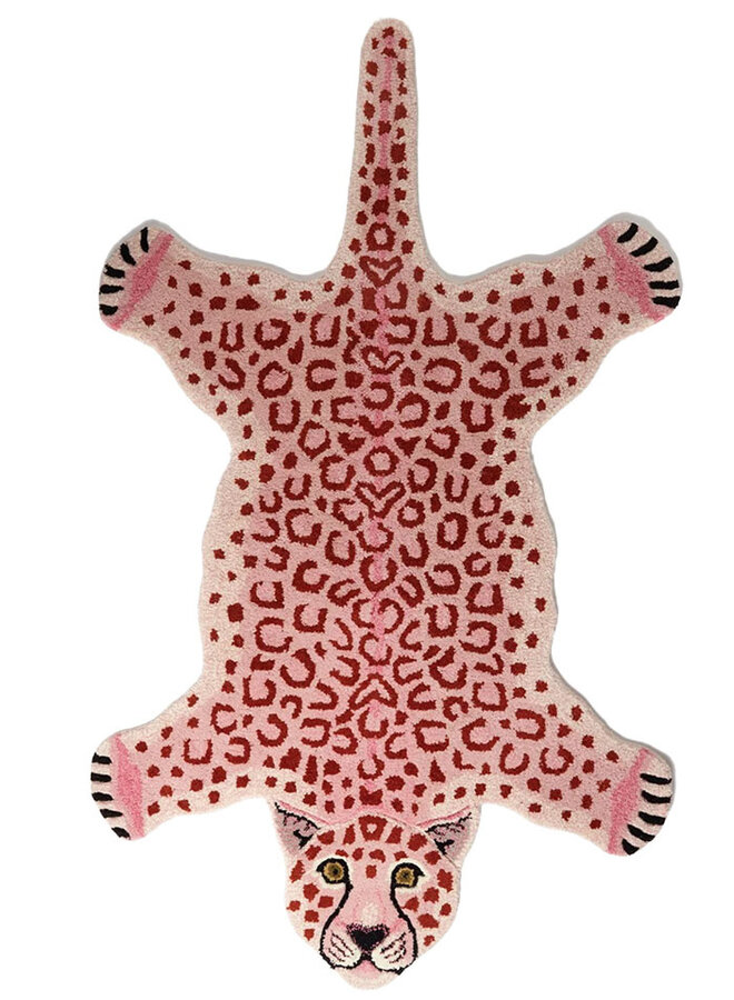 Pink Leopard Rug Large - Doing Goods