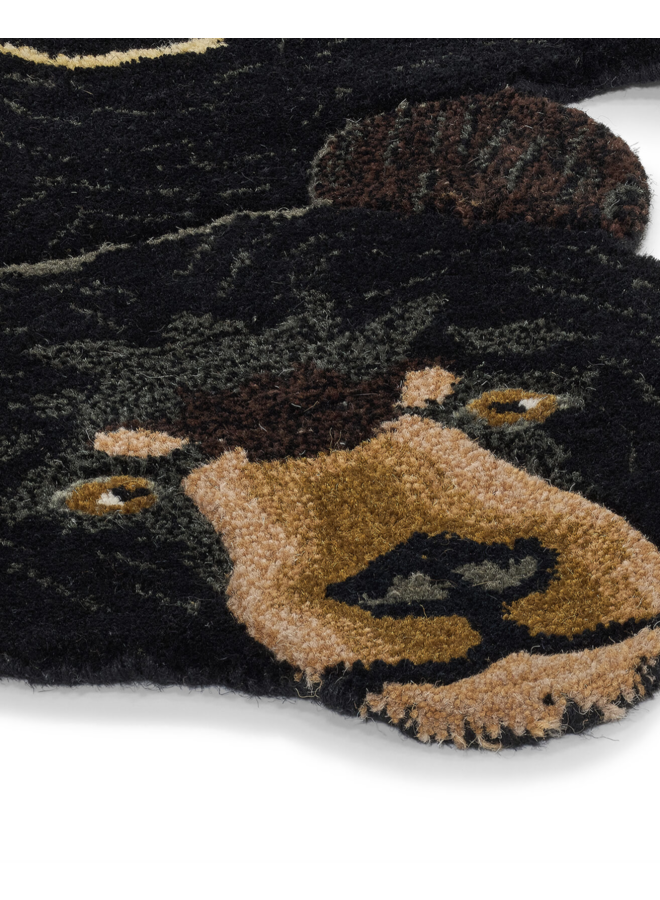 Blooming Black Bear Rug Large - Doing Goods