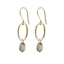 Graceful Labradorite Gold Earrings, A Beautiful Story
