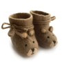 Babyslofjes van vilt beer bruin